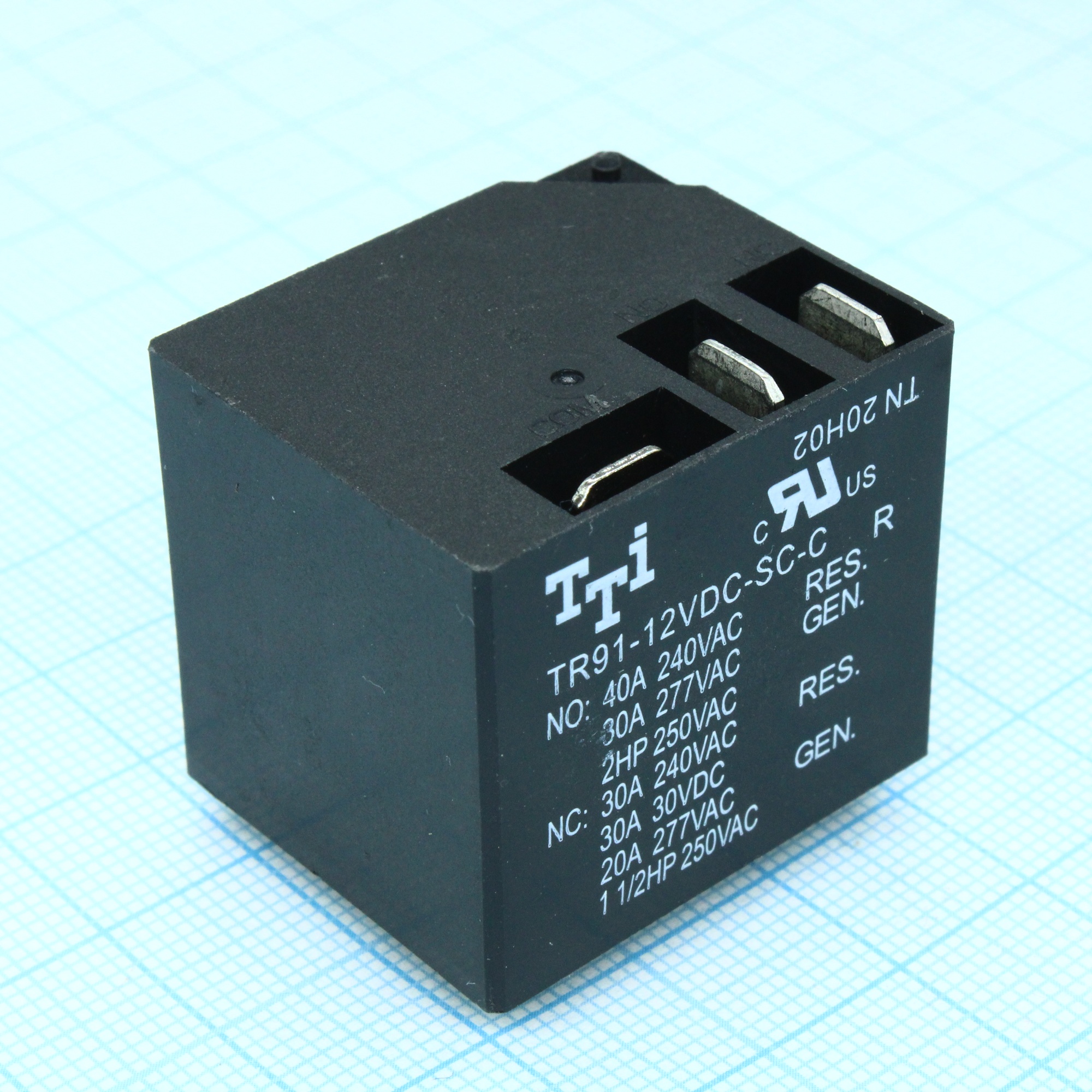 TR91-12VDC-SC-C-R - мощное 12VDC, 40A, 1переключение