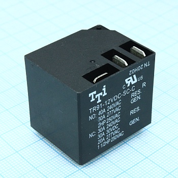 TR91-12VDC-SC-C-R - мощное 12VDC, 40A, 1переключение