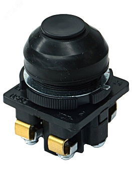 Выключатель кнопочный КЕ-081 У2 исп.2 1з+1р цилиндр IP54 10А 660В черн. ET502364