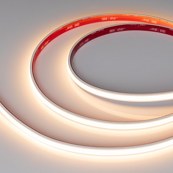 Лента герметичная COB-PW-X480-10mm 24V Warm2700 (10 W/m, IP66, 5m) 045865 - Светодиодная лента COB-PW, герметичная IP66 (PW - матовая силиконовая трубка). Светодиоды CSP 480 шт/м (2400 шт на 5м), белая плата, скотч 3M. Цвет ТЕПЛЫЙ 2700K, цветопередача CRI