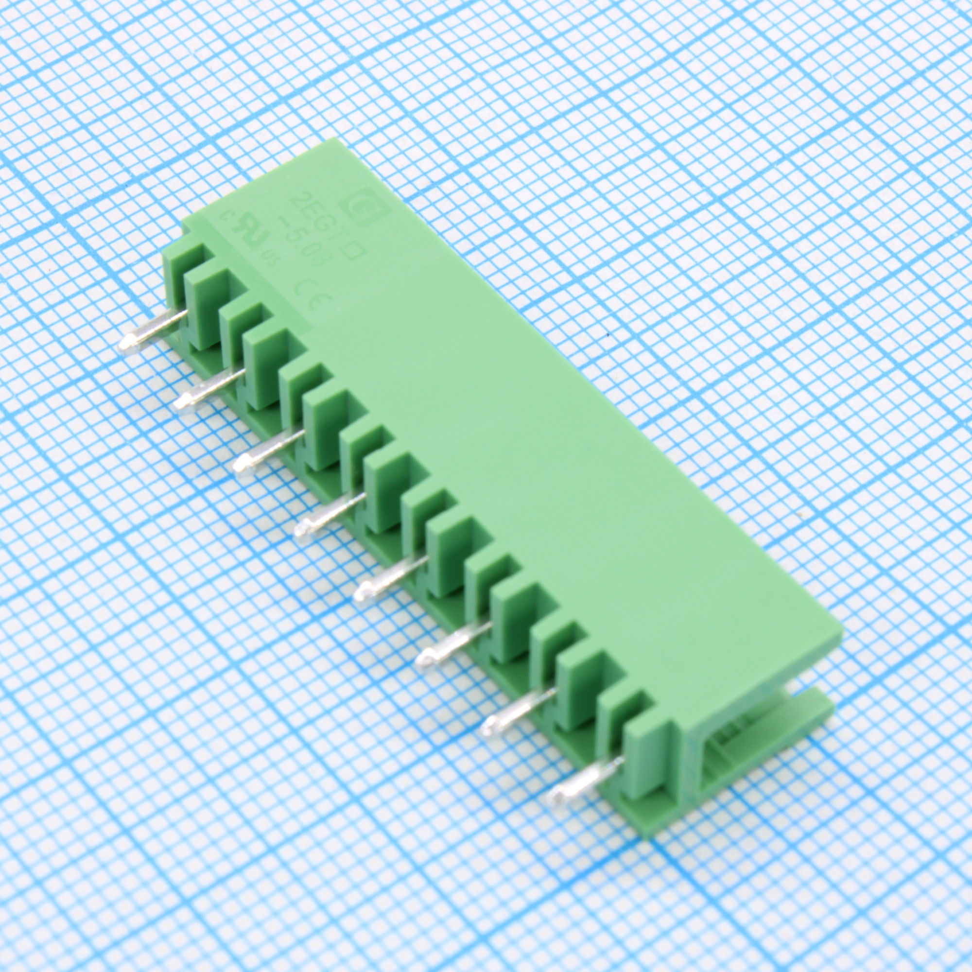 2EGTV-5.08-08P-14-00 - Разъемный клеммный блок на плату, 8 контактов. Серия 2EGTV-5.08