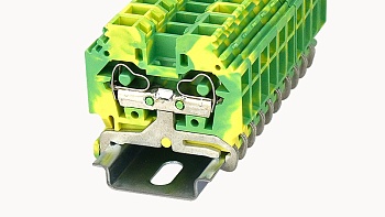 Заземляющая клемма WS6-SD-PE-01P-1C - Заземляющая клемма, тип фиксации провода: пружинный, номинальное сечение: 6 мм кв., ширина: 8 мм, цвет: желто-зеленый, тип монтажа: DIN35