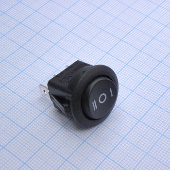 DS RWB-214N ON-OFF-ON - 3 положения клавиши, 1 группа контактов на переключение, 250V 6A, ширина контактов 4.8мм