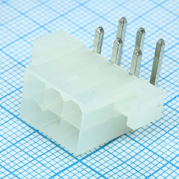 39291068 - Разъем типа провод-плата, угловой, 4,2 мм, 6 контакт(-ов), Штыревой Разъем угловой монтаж вотверстие