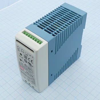 DRC-60B - AC-DC с функцией UPS, 60Вт, вход 90...264В АС/127...370В DC, выход 1: 27.6В/0…2.15 (1.4 ном.) А, выход зарядного устройства 27.6В/0.75А, изоляция 3000В АС, в корпусе 40х90х100мм, -30...+70°С