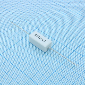 SQP5WJ120RB - Резистор керамический цементный аксиальный (SQP) 5Вт 120Ом ±5%