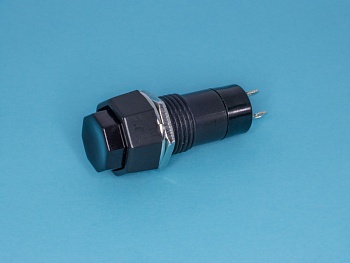 PSW-6A-B - Кнопка восьмиугольная 220В 1А без фиксации, крепление гайка, черная