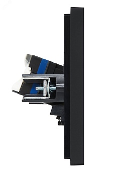 FORTE&PIANO Розетка компьютерная двойная RJ45 кат.6 FP134 черный IEK FP-K20-2-K02