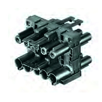 Разветвитель GST18i5V 3P1 V WS - Распределительное устройство, 1 вход / 3 выхода, тип: H, 5 полюсов, серия gesis GST18i5, номинальное напряжение: 250V / 400V, номинальный ток: 20А, цвет: белый