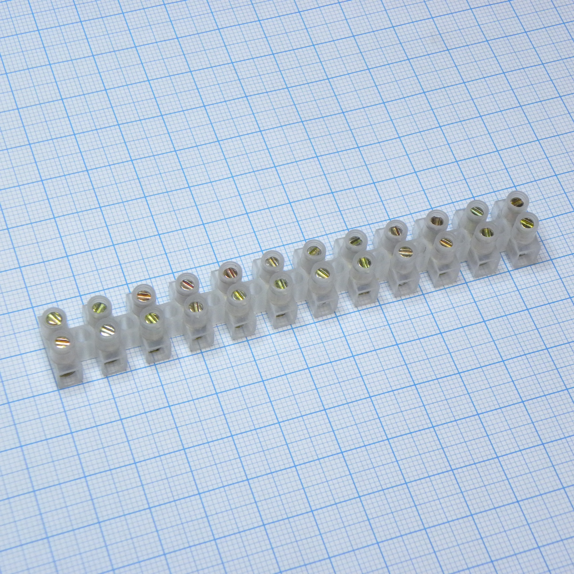 Колодка клеммная PA12-6A-6mm U-Type - Колодка клеммная 400В 6А 12 клемм