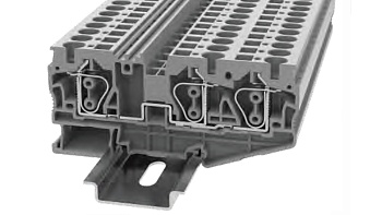 Проходная клемма STB6-TW-01P-11 - Проходная клемма, 3 точки подключения, тип фиксации провода: пружинный, номинальное сечение: 6 мм кв., 41A, 1000V, ширина: 8,2 цвет: серый, втычная перемычка, тип монтажа: DIN35