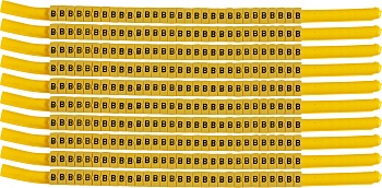 brd333311 - SCNG-18-B клипсы жёлтые, 300шт/упак, для провода 4,6-5,9мм диаметра, легенда B