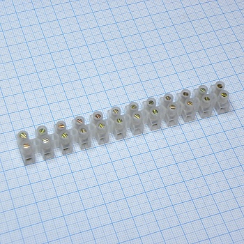 Колодка клеммная PA12-6A-6mm U-Type - Колодка клеммная 400В 6А 12 клемм