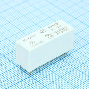 HF118F/012-1ZS1 - Реле силовое, 8 A SPDT (один полюс-два направления) катушка 12В