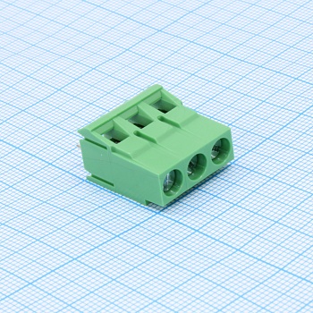 GT635-6.35-03P-14-00 - Винтовой клеммный блок c рельефной обоймой, 3 контакта. Серия DG635-6.35