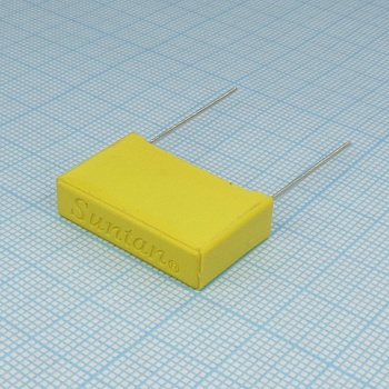 TS08H0A9474KRB0G0R - Пленочный помехоподавляющий конденсатор X2,  0.47uF ±10%, 310VAC, радиальные выводы с шагом 22.5mm, (26.5 x 7 x 17mm)