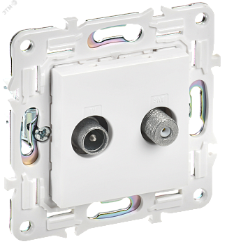 SKANDY Розетка двойная TV+SAT SK-A13W арктический белый IEK SK-AF20-O-K01