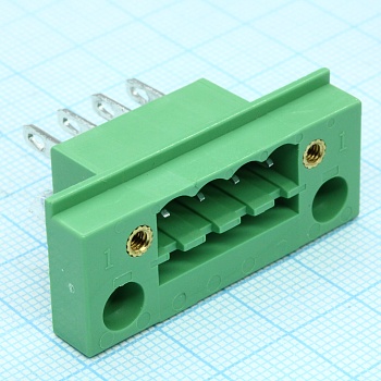 2CDGB-5.08-04P-14-00A(H) - Блок клеммный соединительный на панель 4 контакта серия  2CDGB-5.08