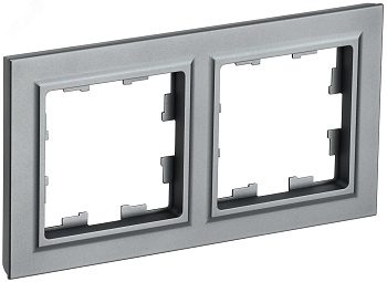 Рамка 2-м BRITE РУ-2-БрС сталь BR-M22-K46