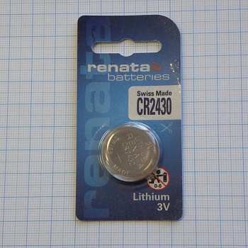 CR2430   Renata - Элемент питания литиевый,3В