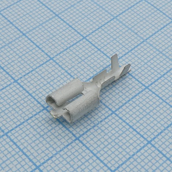 Контакт гнездовой 1/02505/44-01 - Контакт гнездовой 6.3мм с монтажным усиком под провод сечением 0.5....1.0 мм. покрытие олово-висмут 2..3мкм