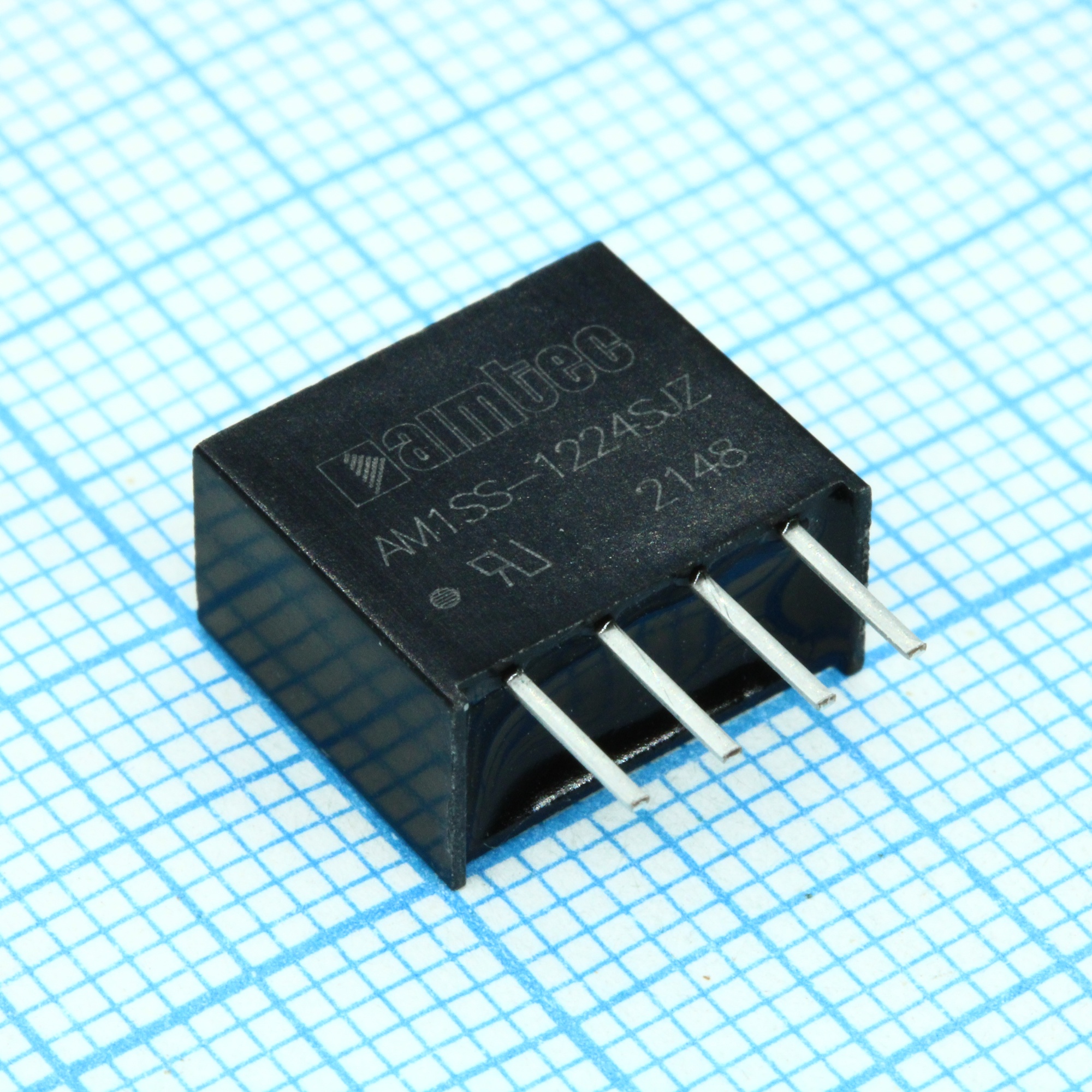 AM1SS-1224SJZ - DC/DC, 1Вт, вход 10.8…13.2В, выход 24В/0.005…0.042А, изоляция 1500В DC, КПД 81%, максимальная емкостная нагрузка не более 220мкФ, SIP4, 11.6x6x10.1мм, -40…105°C, пластик