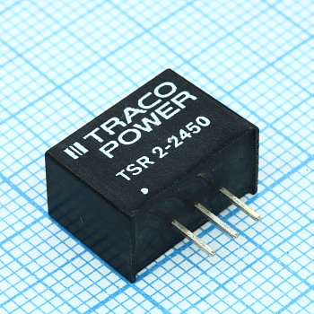 TSR 2-2450 - DC/DC, 10Вт, вход 6.5…36В, выход 5В/2А, не изолированный, КПД 94%, SIP3, 14x10.1x7.5мм, -40…85°C, пластик