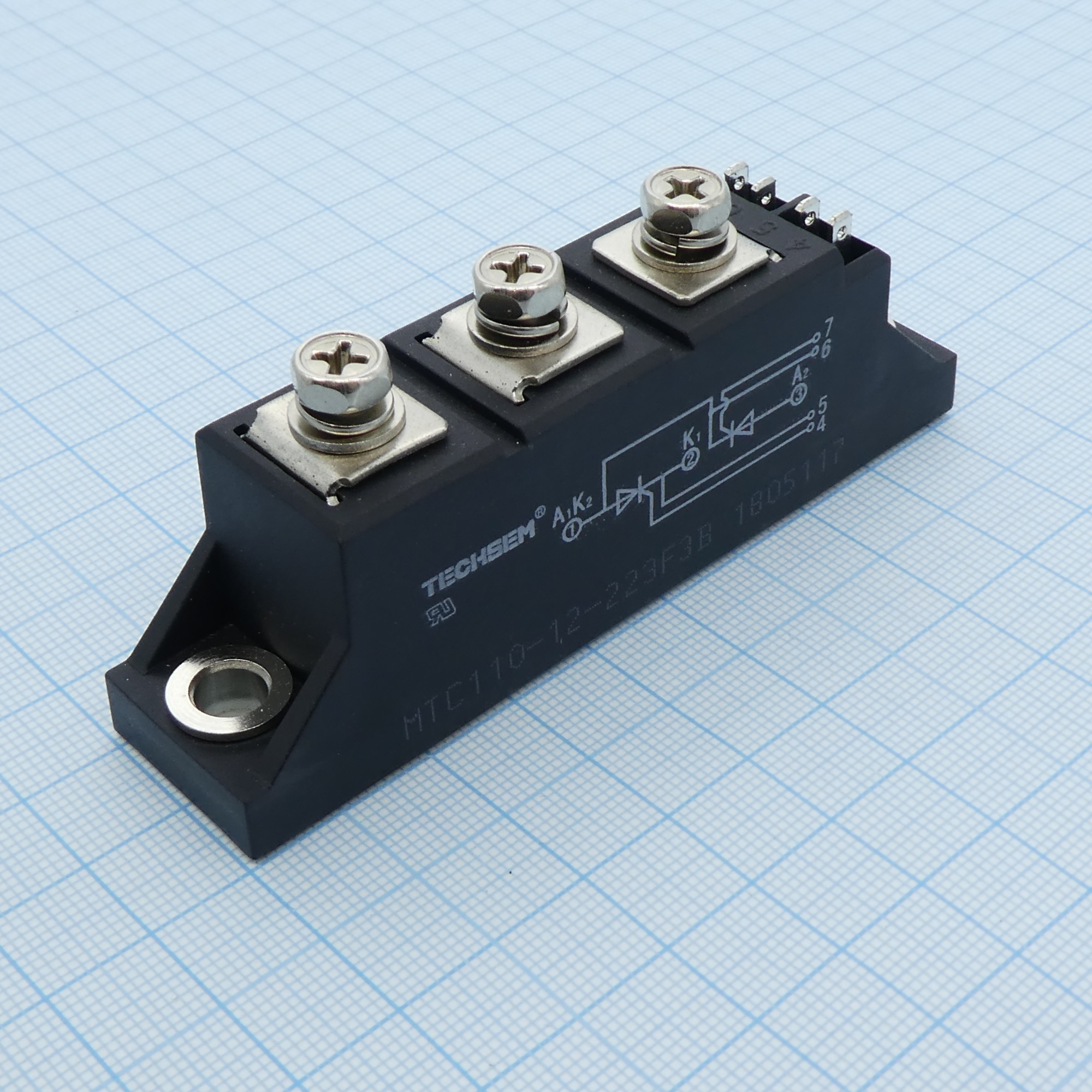 MTC110-12-223F3B - Тиристорный модуль;1200В;110А; аналог SKKT106B/12E MCC95-12io1B MCMA140P1600TA