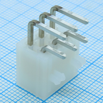 26013116 - Соединитель провод-плата HDR 6 контактов шаг 4.2мм угловой монтаж в отверстие серия Mini-Fit Jr пакет