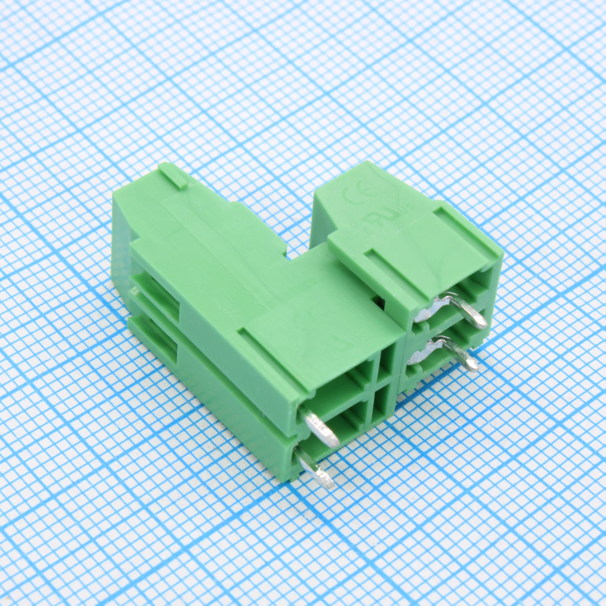 GT500A-5.08-04P-14-00 - Винтовой клеммный блок c рельефной обоймой, 4 контакта. Серия GT500А-5.08