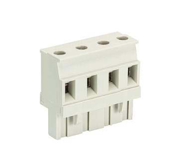 Розетка Wiecon 8413 B / 4 VR OB - Розеточный разъем, прямой, на кабель, шаг 7,62 мм, 4 полюса, номинальное сечение: 2,5 мм кв., винтовая фиксация провода, 690V, 12А, без маркировки, цвет: серый, серия 8413 B VR