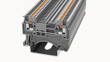 Проходная клемма DS1.5-01P-11 - Проходная клемма, тип фиксации провода: Push-in, номинальное сечение: 1.5 мм кв., 17,5A, 500V, ширина: 3,5 мм, цвет: серый, втычная перемычка, тип монтажа: DIN35