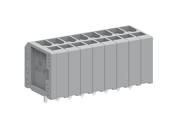 Клемма на плату 239312 - Клемма, вертикальный подвод кабеля, на плату, шаг: 3.5 мм, 12 полюсов, фиксация провода пружинная, исполнение: стандартное, 160V, 17,5A, цвет: серый