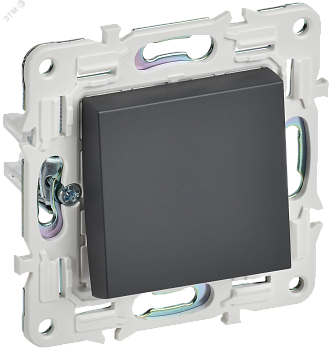 SKANDY Выключатель 1-клавишный 10А SK-V01T титан IEK SK-V10-0-10-K48