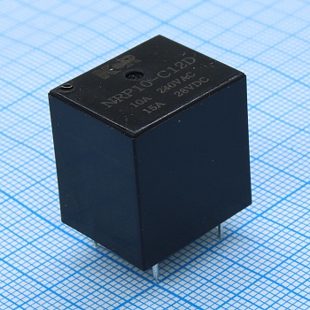 NRP10-C12D - Реле силовое серия NRP10 15А одна группа на переключение катушка 12В монтаж в отверстие