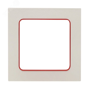 Стокгольм Рамка 1-местная белая с линией цвета красный PROxima EXM-G-304-20