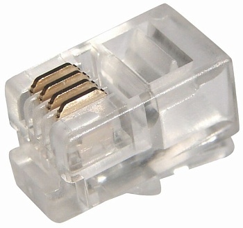 Разъем телефонный UTP, RJ-9 (4P4C), CAT 3 05-1001 - Разъем телефонный UTP, RJ-9 (4P4C)
