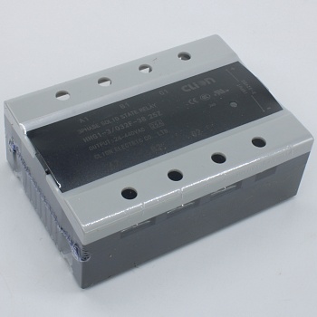 HHG1-3/032F-38-25Z - Реле 3-32VDC, 25A/440VAC (zero-cross) трехфазное