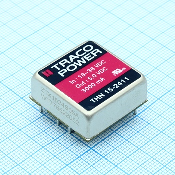 THN 15-2411 - Преобразователь DC/DC на печатную плату вход 24В выход 5В 3A 15Вт 6-Pin