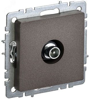 BRITE Розетка TV проходная РТВ10-0-БрТБ темная бронза BR-A10-P-K45