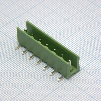 HT508R-5.08-07P-14-00A(H) - Клеммник на плату, 7 контактов. Серия HT508R.