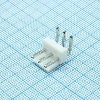 VH 03MR - Вилка на плату, 3 контакта шаг 3.96мм угловая