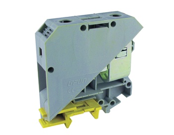 Проходная клемма UKHV-50 - Проходная клемма, тип фиксации провода: винтовой, номинальное сечение: 50 мм кв., 150A, 1000A, ширина: 20 мм, цвет: серый, тип монтажа: DIN 35