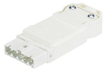 Разъем GST15I5S S1 ZR1W - Вилочный разъем на кабель диам. 8,5 - 12,5 мм, 5 полюсов, винтовая фиксация, номинальное напряжение: 250/400V, номинальный ток: 16A, цвет: белый, серия gesis GST15i5