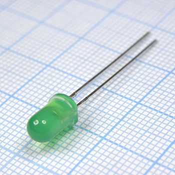 L-7113LGD - Светодиод 5мм/зеленый/568нм/1.2-3мкд/30°/2мА