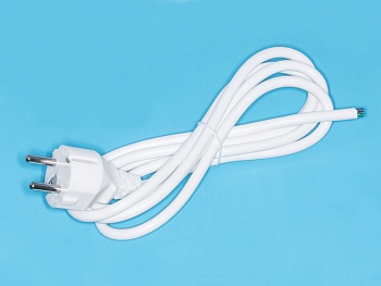 SCZ-D W - Кабель сетевой 220В c разъемом на одном конце,  0600-1.8M-92, белый, 1,8м