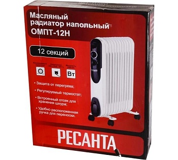 Радиатор масляный 12 секц. 2500Вт ОМПТ-12Н 67/3/5