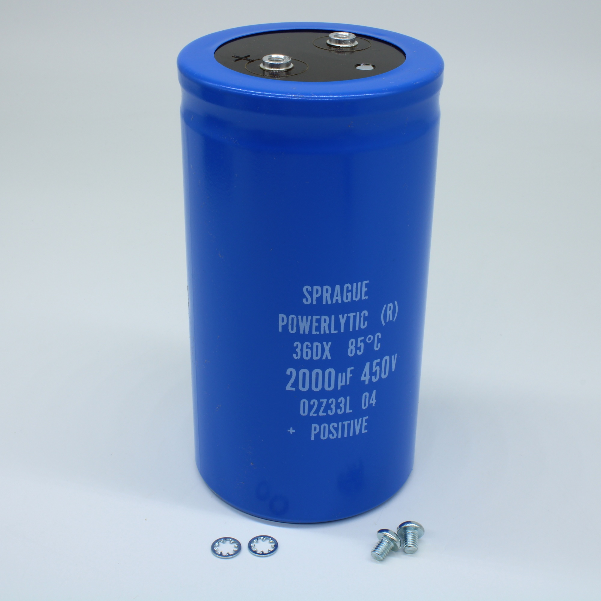 36DX202F450DF2A - Конденсатор алюминиевый электролитический 450В 2000мкФ -10%...+50% (78.2х146.1)мм 1000час 85°С  выводы под винт