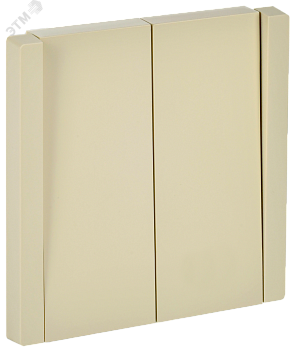 FORTE&PIANO Выключатель 2-клавишный проходной 10А FP407 ваниль IEK FP-V22-0-10-1-K10