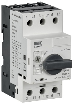 Автоматический выключатель защиты двигателя ARMAT A1 GV2P 0,4-0,63А IEK AR-MPCB-A1A63